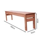 Ver imagem 5 de Conjunto Mesa e 2 Bancos em Madeira Maciça Ultron Marrom