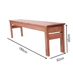 Conjunto Mesa e 2 Bancos em Madeira Maciça Ultron  - 5