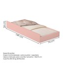 Ver imagem 3 de Cama Auxiliar para Mini Cama Mdf 149x74 Cm 1143 Rose Decmade