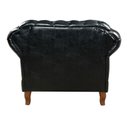 Ver imagem 5 de Conjunto Sofá 2 Lugares e Poltrona Dom Pedro Chesterfield Capitonê - Couríssimo Preto