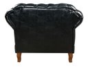 Ver imagem 5 de Conjunto Sofá 2 Lugares e Poltrona Dom Pedro Chesterfield Capitonê - Couríssimo Preto