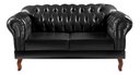 Ver imagem 3 de Conjunto Sofá 2 Lugares e Poltrona Dom Pedro Chesterfield Capitonê - Couríssimo Preto