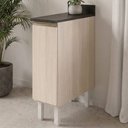 Ver imagem 2 de Balcão com Tampo 1 Porta MDF 30 cm Kali 1221722 Bianco Toq Nicioli