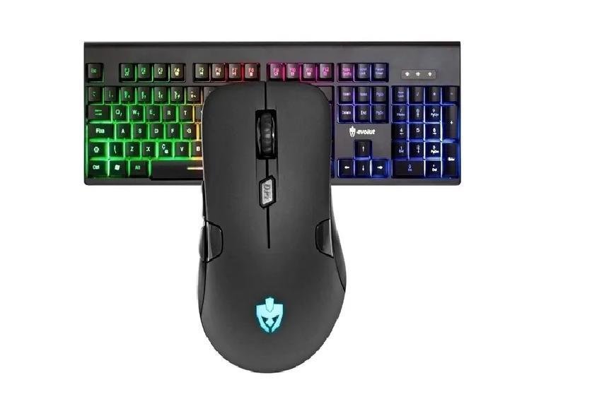 Kit Gamer Mouse + Teclado Wireless Eg 52 Evolut - 2