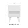 Mesa De Cabeceira Branca Com 1 Gaveta 3235 Madesa Branco - 8