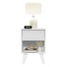 Mesa De Cabeceira Branca Com 1 Gaveta 3235 Madesa Branco - 7