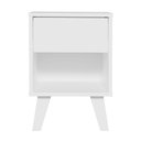 Ver imagem 4 de Mesa De Cabeceira Branca Com 1 Gaveta 3235 Madesa Branco