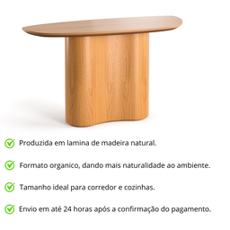 Aparador Buffet Aracajú Moderno com Tampo Orgânico para Hall de Entrada Alto Padrão - 3