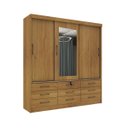 Ver imagem 1 de Guarda Roupa Chicago 3 Portas 9 Gavetas com Espelho Tcil:cinamomo