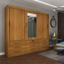 Ver imagem 2 de Guarda Roupa Chicago 3 Portas 9 Gavetas com Espelho Tcil:cinamomo