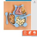Ver imagem 7 de Prato Infantil Silicone 3 Divisórias Alimentação C/ Ventosa Azul