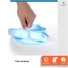 Prato Infantil Silicone 3 Divisórias Alimentação C/ Ventosa Azul - 4
