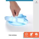 Ver imagem 4 de Prato Infantil Silicone 3 Divisórias Alimentação C/ Ventosa Azul