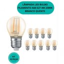 Ver imagem 2 de Kit C/ 10 Lâmpadas Led Filamento 4w A60 2300k E27 Bivolt Decorativa