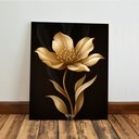 Ver imagem 6 de Kit 3 Quadro Decorativo Sala Flores Floral Dourado Gold 4k Qualidade Premium Luxo 40x28cm
