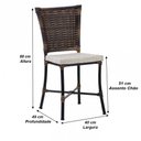 Ver mais imagens de Conjunto 6 Cadeiras Angra e Mesa de Jantar Haiti em Alumínio com Pintura Eletroestática Tabaco