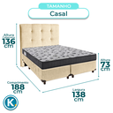 Ver imagem 3 de Conjunto Cama Box Blindado Casal + Colchão D33 Iso100 Ortobom + Cabeceira