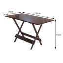 Ver imagem 4 de Kit 6 Conjuntos De Mesa Com 4 Cadeiras De Madeira Dobravel 120X70 Imbuia - Marrom
