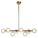 Ver imagem 1 de Pendente Molecular Dourado com Globos Transparente 77cm 8g9 Paris Luz