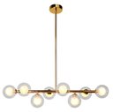 Ver imagem 1 de Pendente Molecular Dourado com Globos Transparente 77cm 8g9 Paris Luz