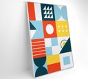 Ver imagem 2 de Quadro Geométrico Colorido 10 - 80x120 Cm - Tecido Canvas