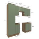 Ver imagem 4 de Lavanderia Modulada Kappesberg Celeste 7 Peças Nogueira/verde 230cm