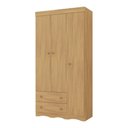 Ver imagem 2 de Guarda-roupa Infantil 92cm 3 Portas e 2 Gavetas Realeza Multimóveis Mp4452 Madeirado Madeirado
