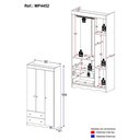 Ver imagem 5 de Guarda-roupa Infantil 92cm 3 Portas e 2 Gavetas Realeza Multimóveis Mp4452 Madeirado Madeirado
