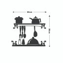 Ver imagem 2 de Adesivo de Parede Decorativo Cozinha Talheres e Panelas