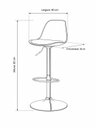 Ver imagem 2 de Banqueta Eiffel Mocho Eames Giratória com Almofada Preto