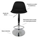 Ver imagem 7 de Banqueta Eiffel Mocho Eames Giratória com Almofada Preto