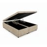 Cama Queen Box Baú Bi-partida 79 Blindada:suede Bege/queen - 1