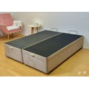 Ver imagem 5 de Cama Queen Box Baú Bi-partida 79 Blindada:suede Bege/queen