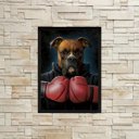 Ver imagem 2 de Quadro Decorativo Boxer Box 24x18cm - com vidro:Madeira preta