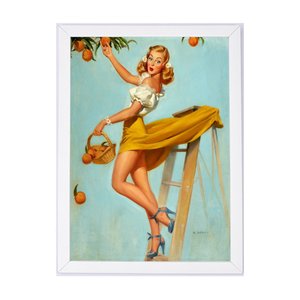 Quadro decoração anos 50 pin up 24x33cm brc8014
