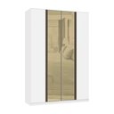 Ver imagem 1 de Guarda Roupa 4 Portas 3 Gavetas 159,2 Cm com Vidro Reflecta Bronze Prime Luciane Móveis