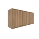 Ver imagem 3 de Armário Aéreo para Cozinha 3 Portas 120cm Thalita Yescasa Marrom/Nogal Manchester
