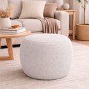 Ver imagem 3 de Puff Boreal 55cm Bouclé Cinza - Sallar Home