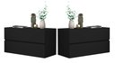 Ver imagem 4 de Kit Mesa de Cabeceira Suspensa Moderna e Elegante para Quarto Preto
