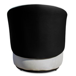 Poltrona Orgânica Decorativa Lara Veludo Bege/pu Preto - Montanaris Decor Md Montanaris Decor - 4