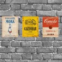 Ver imagem 1 de Kit 3 Placas Cozinha Propagandas Antigas 18x27cm