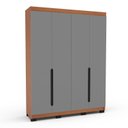 Ver imagem 2 de Guarda-Roupa Casal 4 Portas Bater Madrid Cinza/Freijó