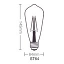 Ver imagem 2 de Kit 10 Lâmpadas Led Taschibra Filamento Vintage St64 4w E27 Bivolt