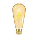 Ver imagem 1 de Kit 10 Lâmpadas Led Taschibra Filamento Vintage St64 4w E27 Bivolt