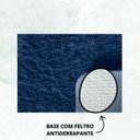 Ver imagem 5 de Kit 3 Peças Banheiro Tapete Classic Azul Marinho