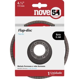 Flap Disc 4.1/2 G120 Costado Fibra Reto Para Aço Carbono - - 3