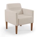 Ver imagem 1 de Poltrona Aila Linho Nude e Pés em Madeira