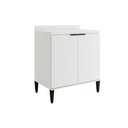 Ver imagem 1 de Gabinete de Cozinha Modulado Balcão Alpha 2507 2 Portas C/ Tampo 80cm Branco - Carraro