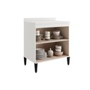 Ver imagem 2 de Gabinete de Cozinha Modulado Balcão Alpha 2507 2 Portas C/ Tampo 80cm Branco - Carraro