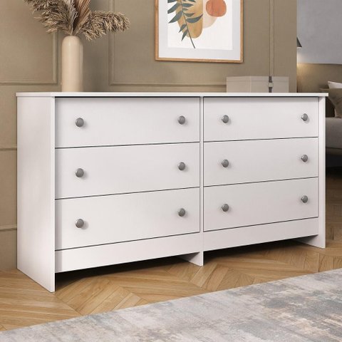 Cômoda 136 Cm com 6 Gavetas Multimóveis Mp4274 Branco